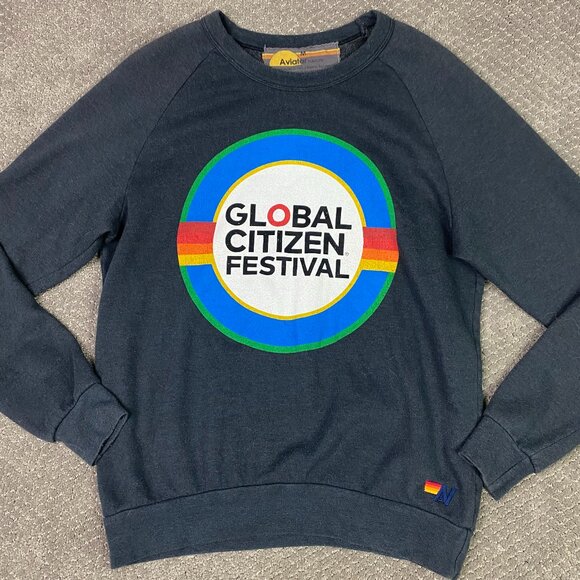 Aviator Nation Sweatshirt Adult Medium Blue Global Citizen Festival Live Shirt - Picture 1 of 9